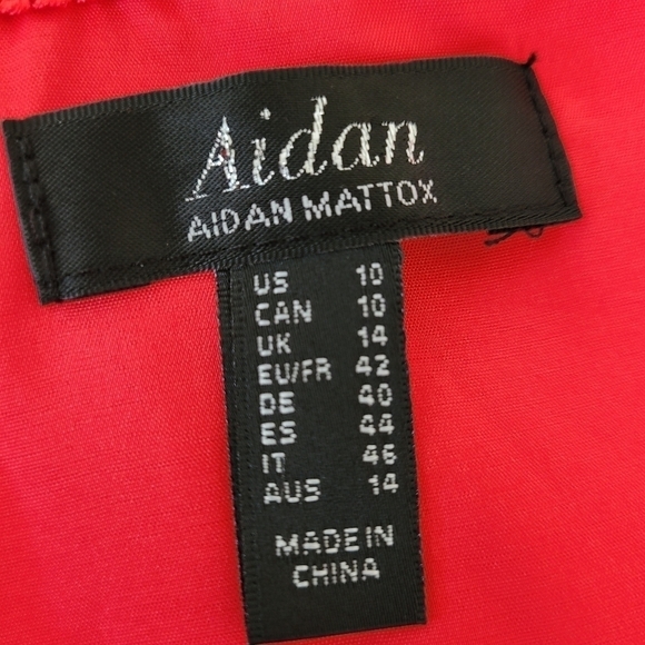 Aidan Mattox One Shoulder Slit Maxi Dress Size 10 - Picture 9 of 12